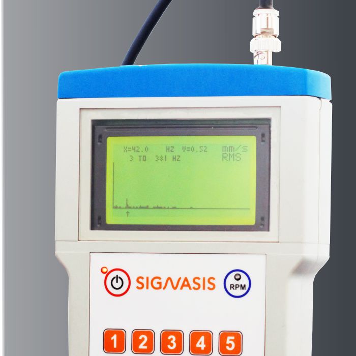 Vibration analysis with real time vibration FFT spectrum